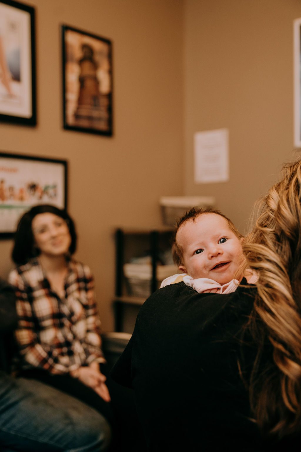 a person holding a baby